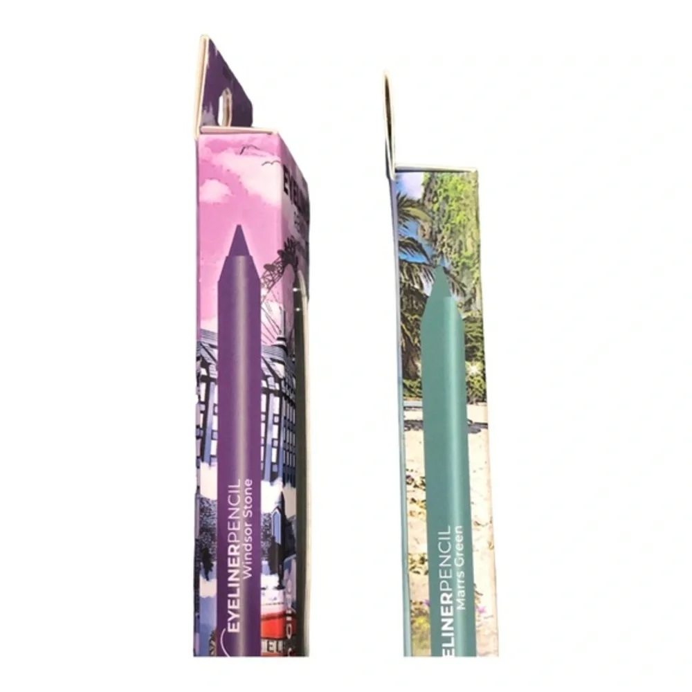 2pack metallic green and purple‎ waterproof smooth eyeliner pencils new
